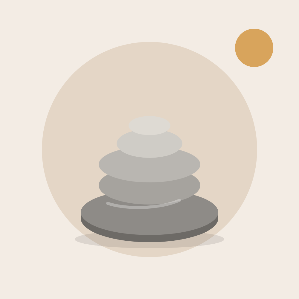Illustration of a stack of spa stones